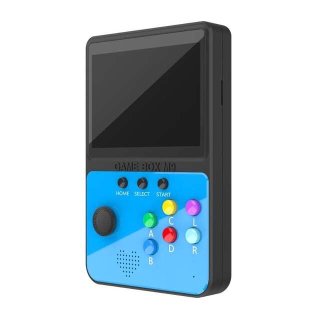 MINI CONSOLA RETRO 900 JOGOS M9 GAME BOX SUP 3 AZUL/PRETO